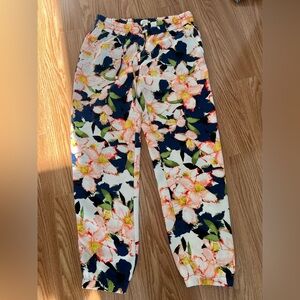 J. Crew Multicolor Floral Pants size 2